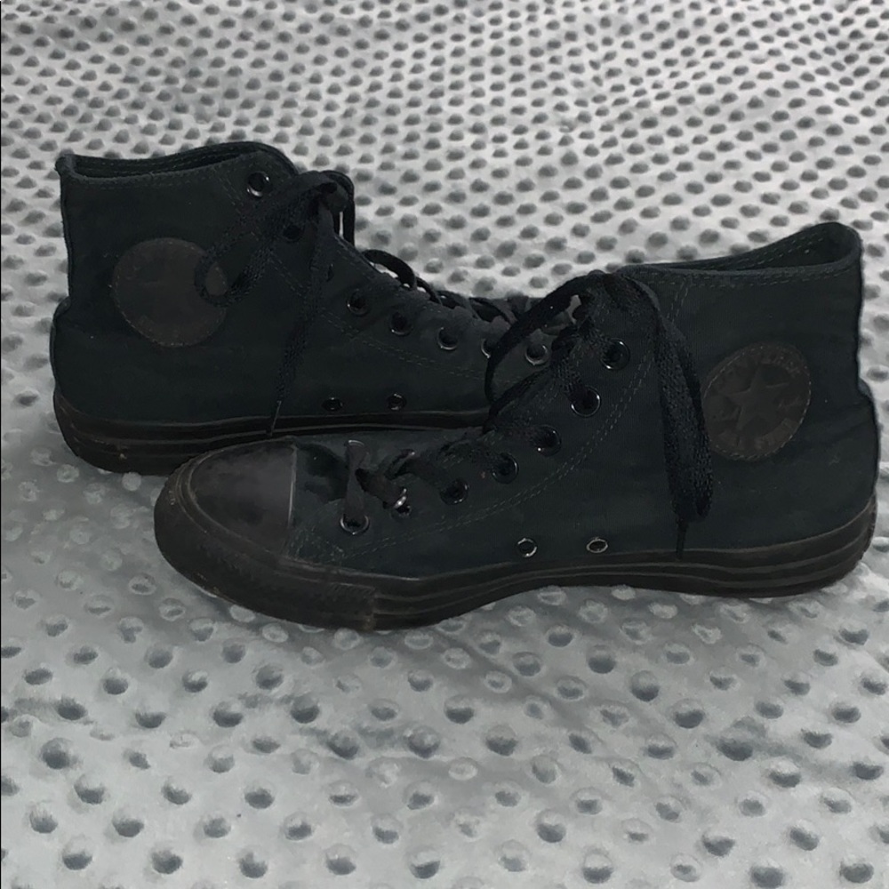 ALL BLACK High Top Converse 🖤